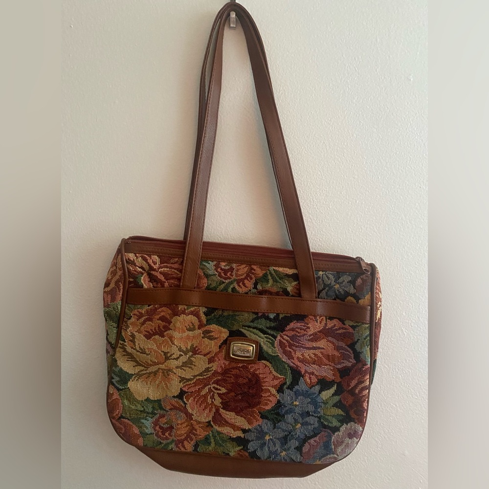 Vintage Lou Taylor Floral Shoulder Bag